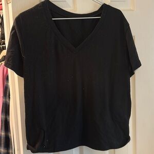 Black v neck tee